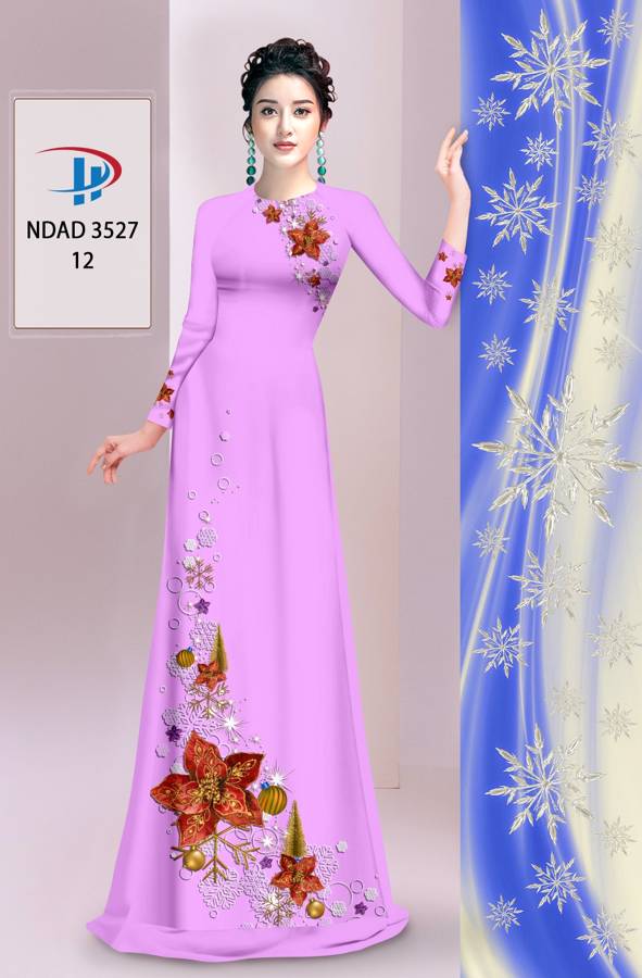 Vải Áo Dài Hoa In 3D AD NDAD3527 11